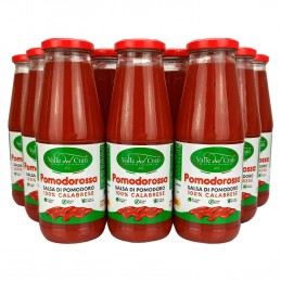 Salsa Di Pomodoro Calabrese  Senza Glutine Sugo Pronto in 5 Minuti (24 Bottiglie da 720 ml)