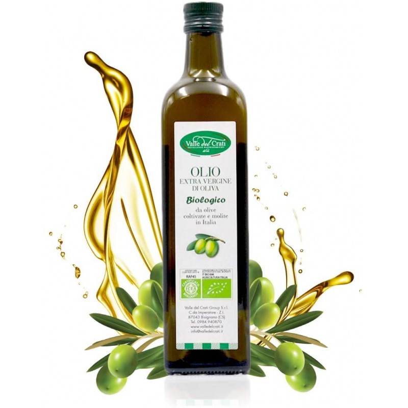 Olio biodinamico extra vergine oliva - bottiglia costolata 1 litro